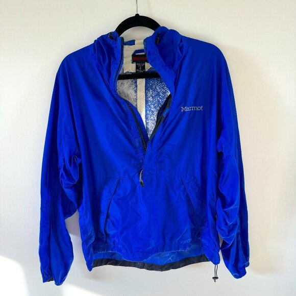 Marmot Other - Vintage Marmot Windbreaker Size S Blue Half Zip With Front Pocket